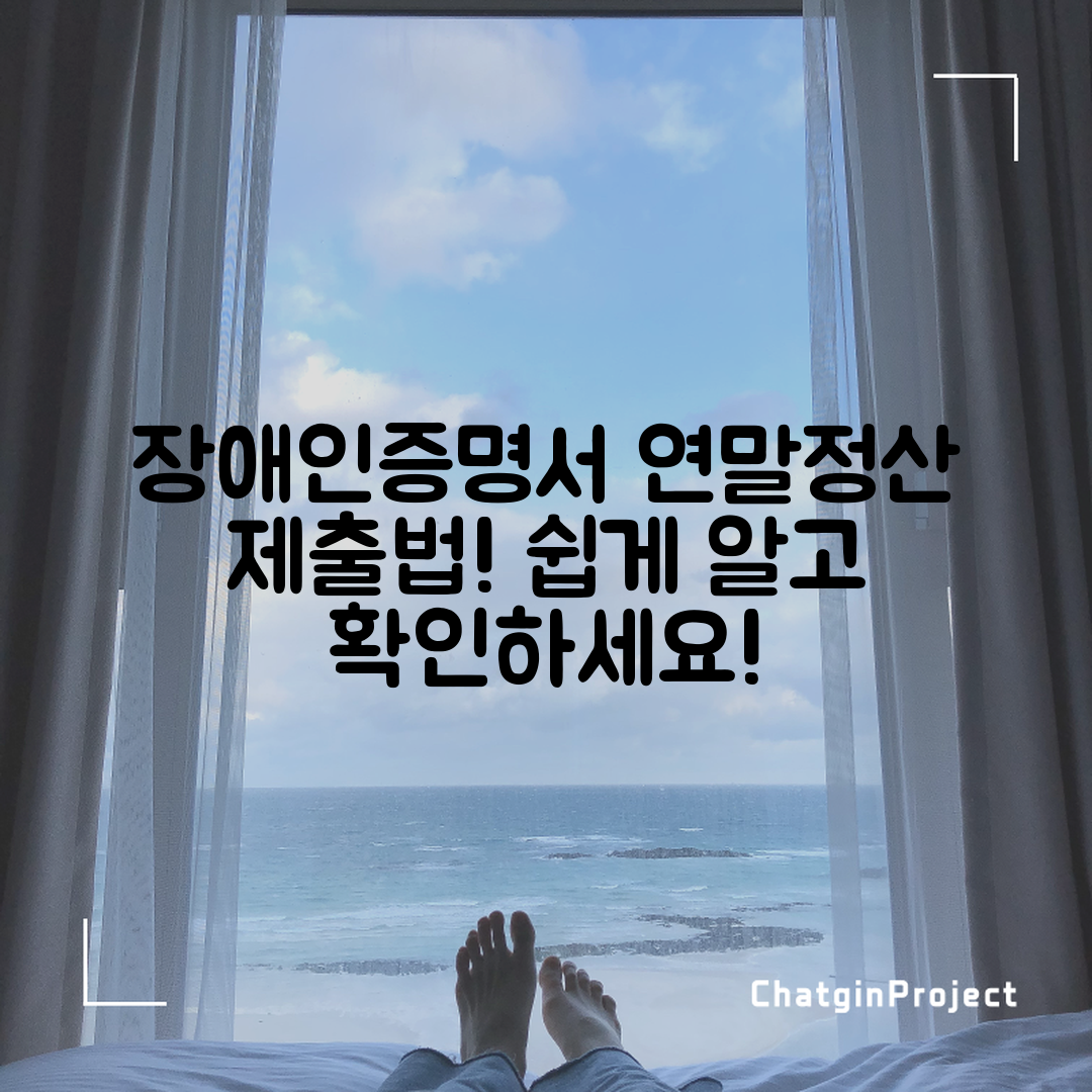 연말정산 장애인증명서, 제출 방법은?