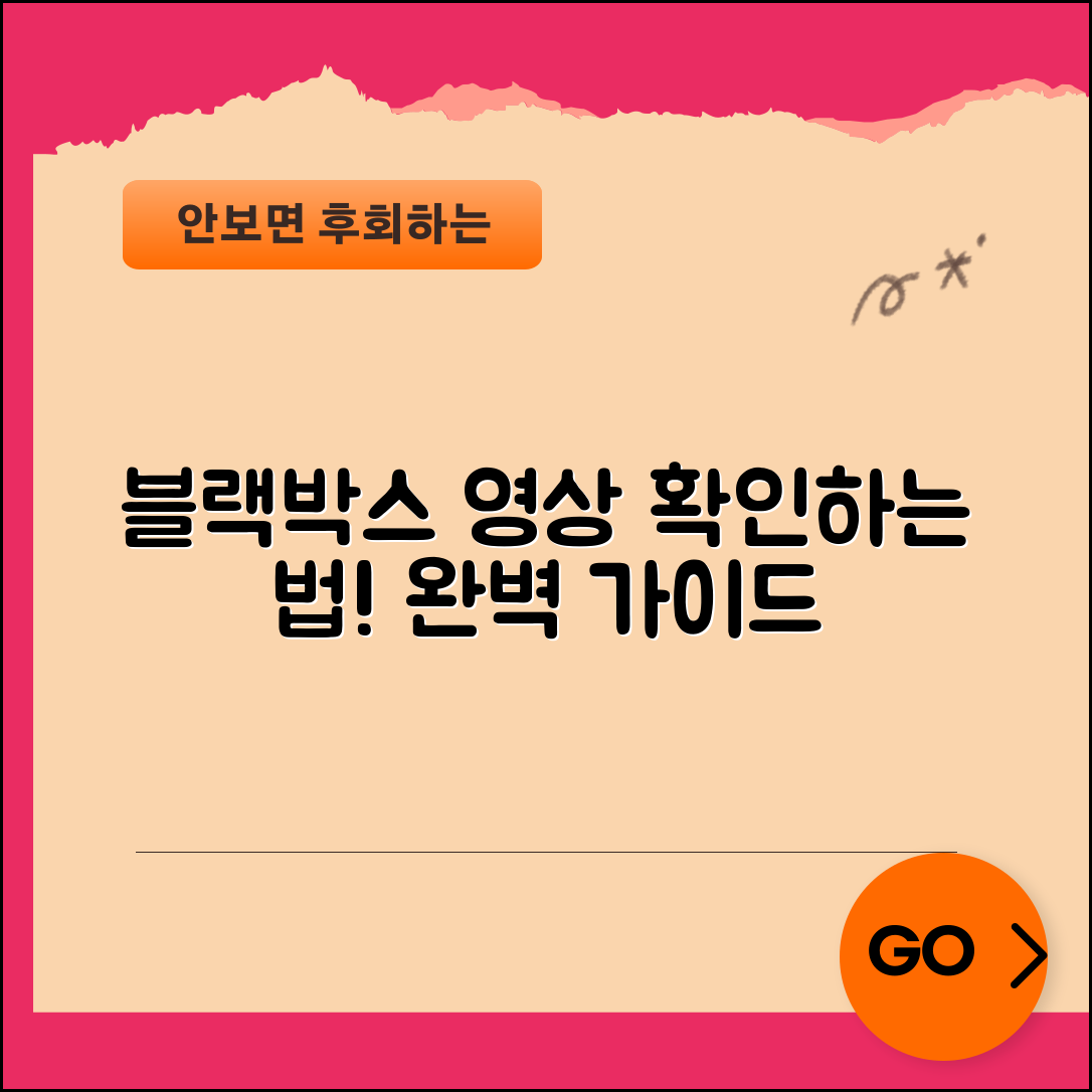 블랙박스 영상 보는 프로그램 완벽 가이드
