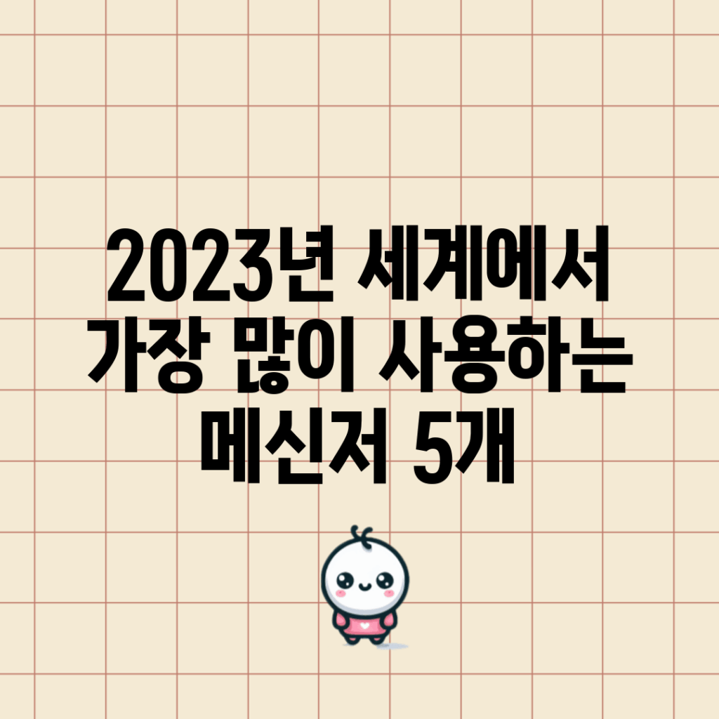 2023년 세계에서 가장 많이 사용하는 메신저 5개