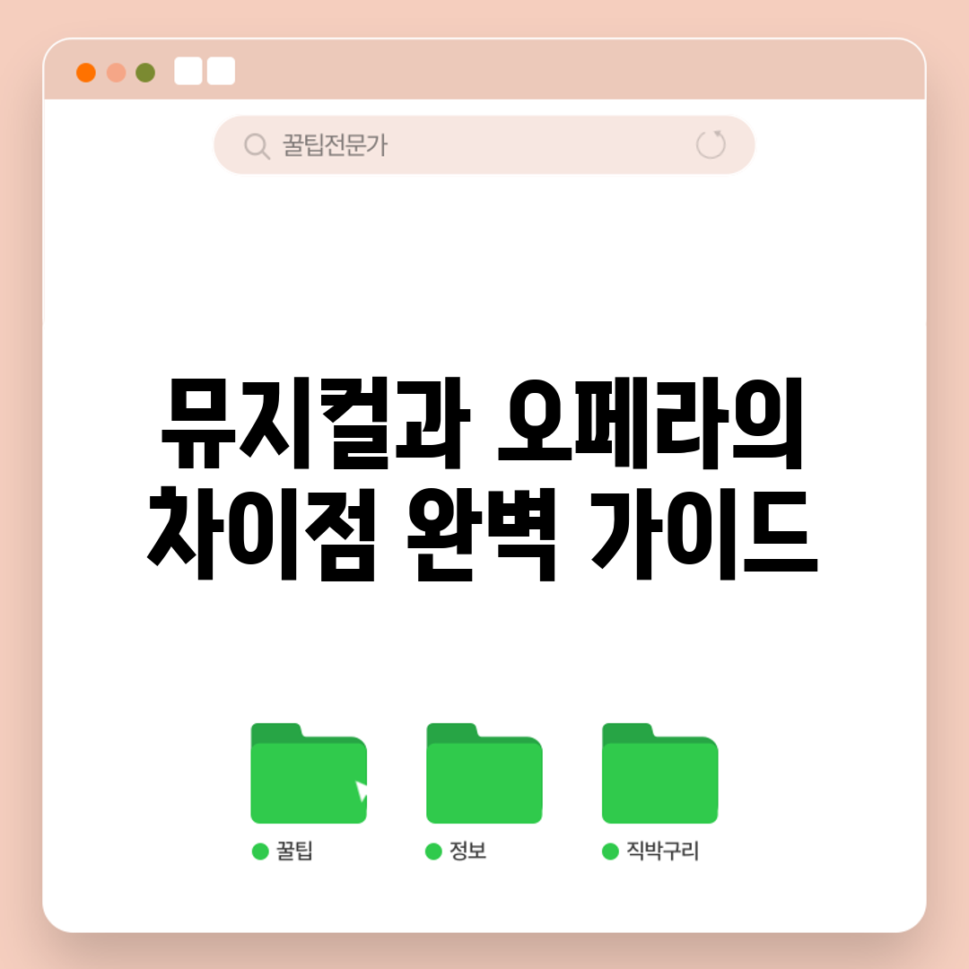 뮤지컬과 오페라의 차이점 완벽 가이드