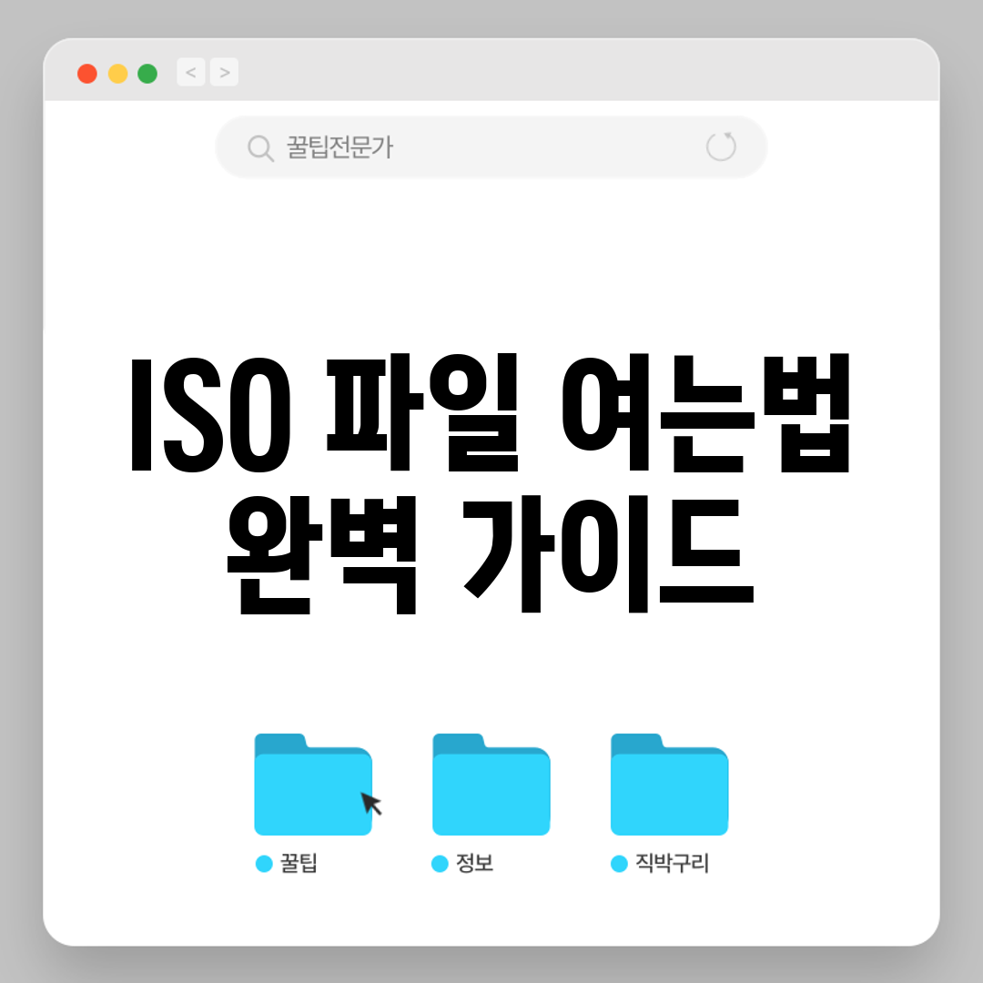 ISO 파일 여는법 완벽 가이드