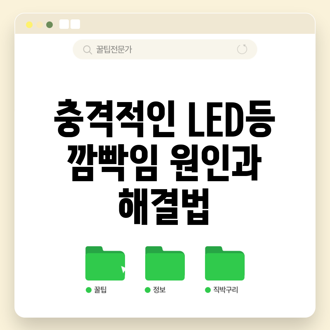 충격적인 LED등 깜빡임 원인과 해결법!