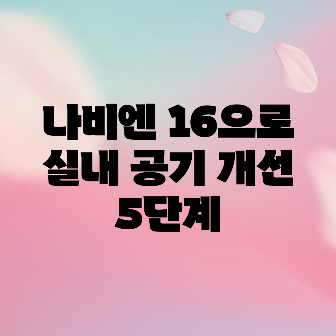 나비엔 16으로 실내 공기 개선 5단계