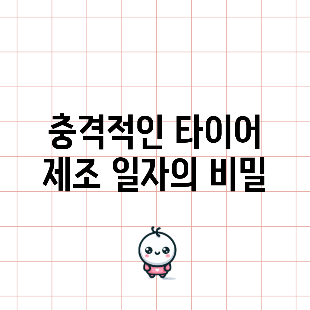 충격적인 타이어 제조 일자의 비밀!