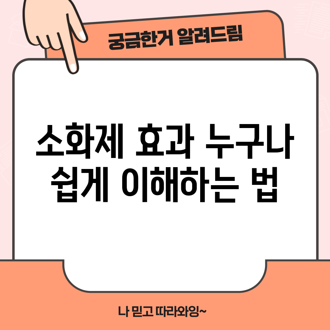소화제 효과, 누구나 쉽게 이해하는 법