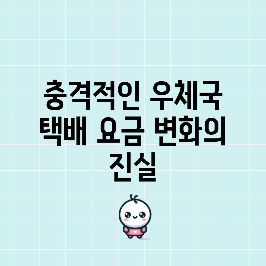 충격적인 우체국 택배 요금 변화의 진실!