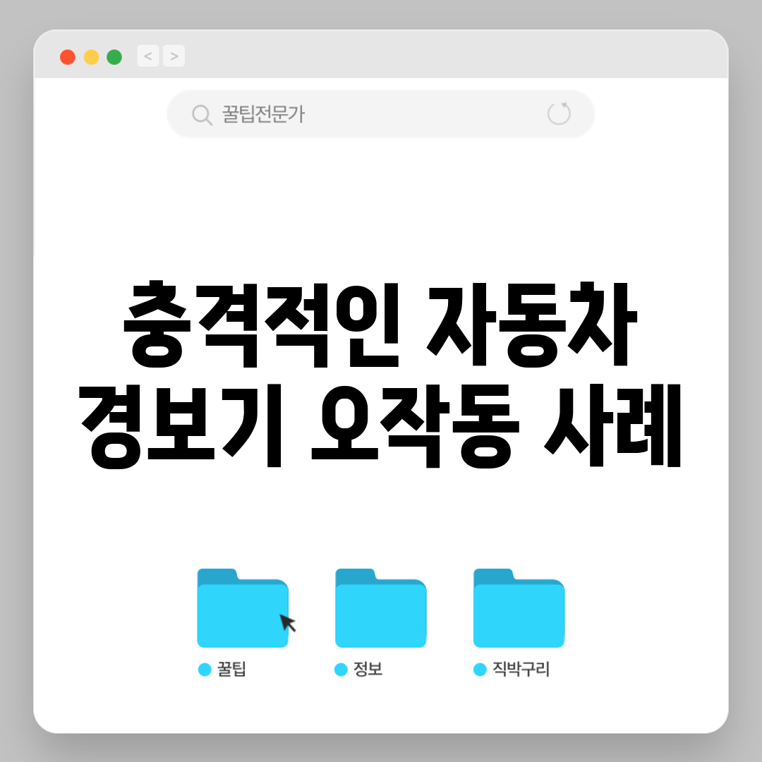 충격적인 자동차 경보기 오작동 사례!