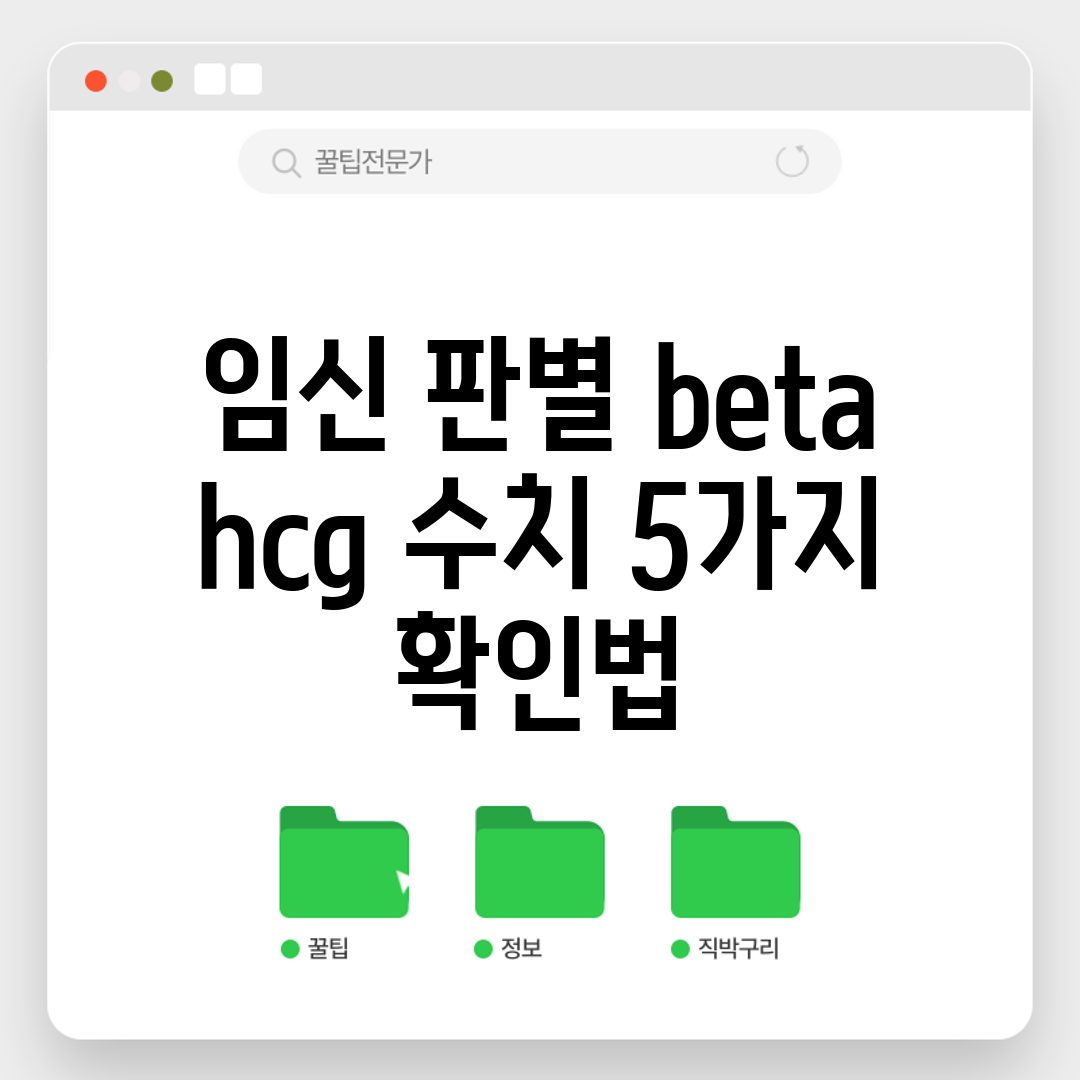 임신 판별! beta hcg 수치 5가지 확인법