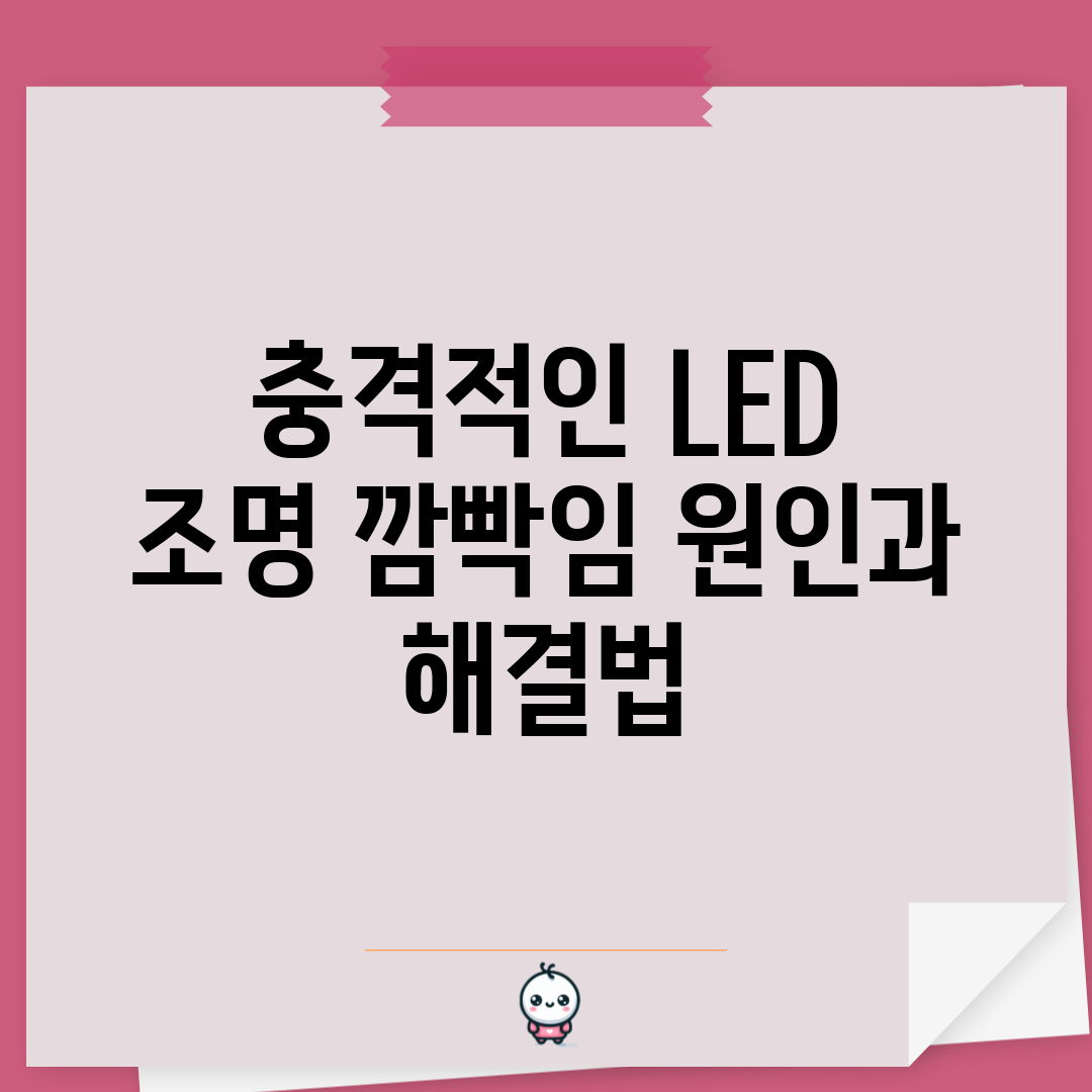충격적인 LED 조명 깜빡임 원인과 해결법