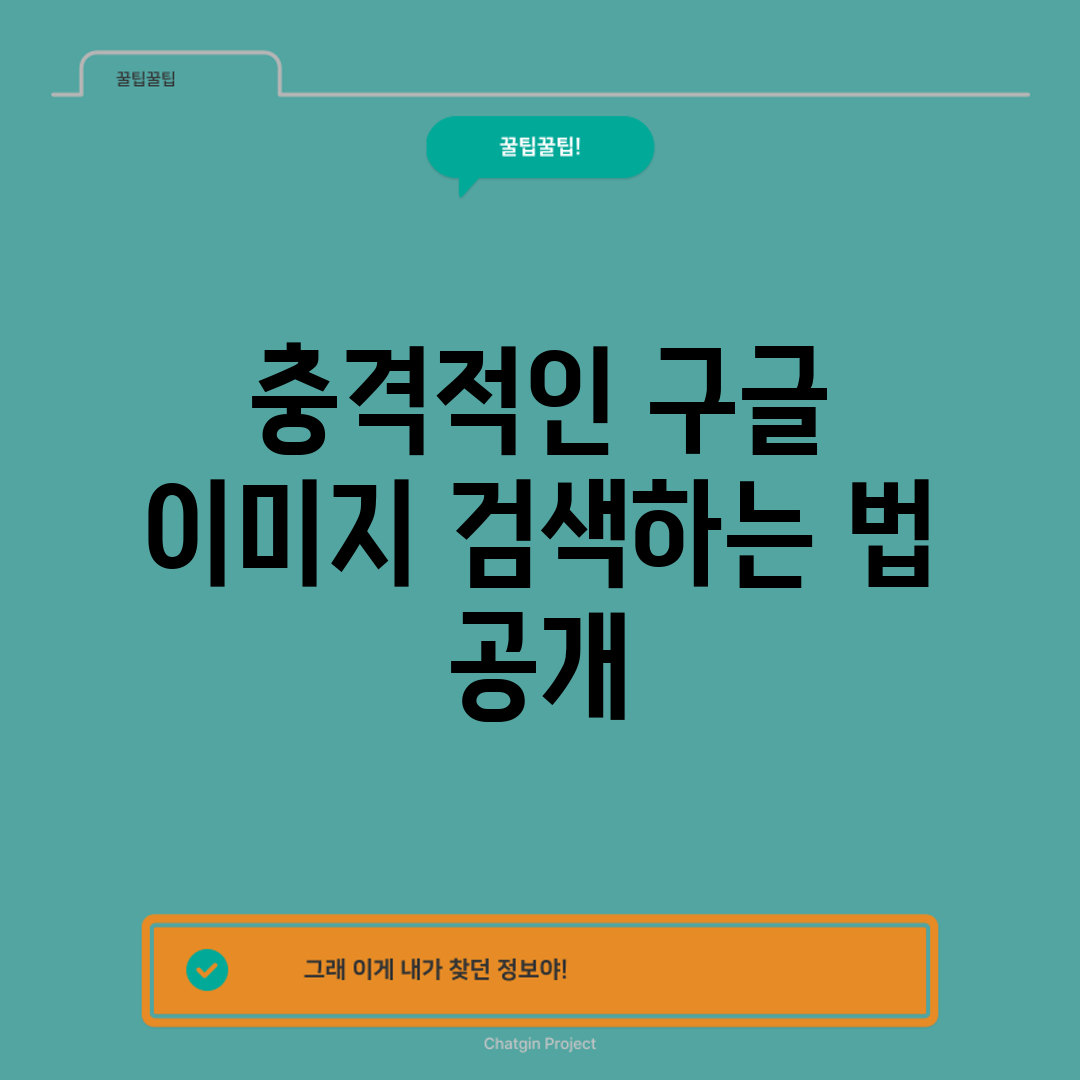 충격적인 구글 이미지 검색하는 법 공개!