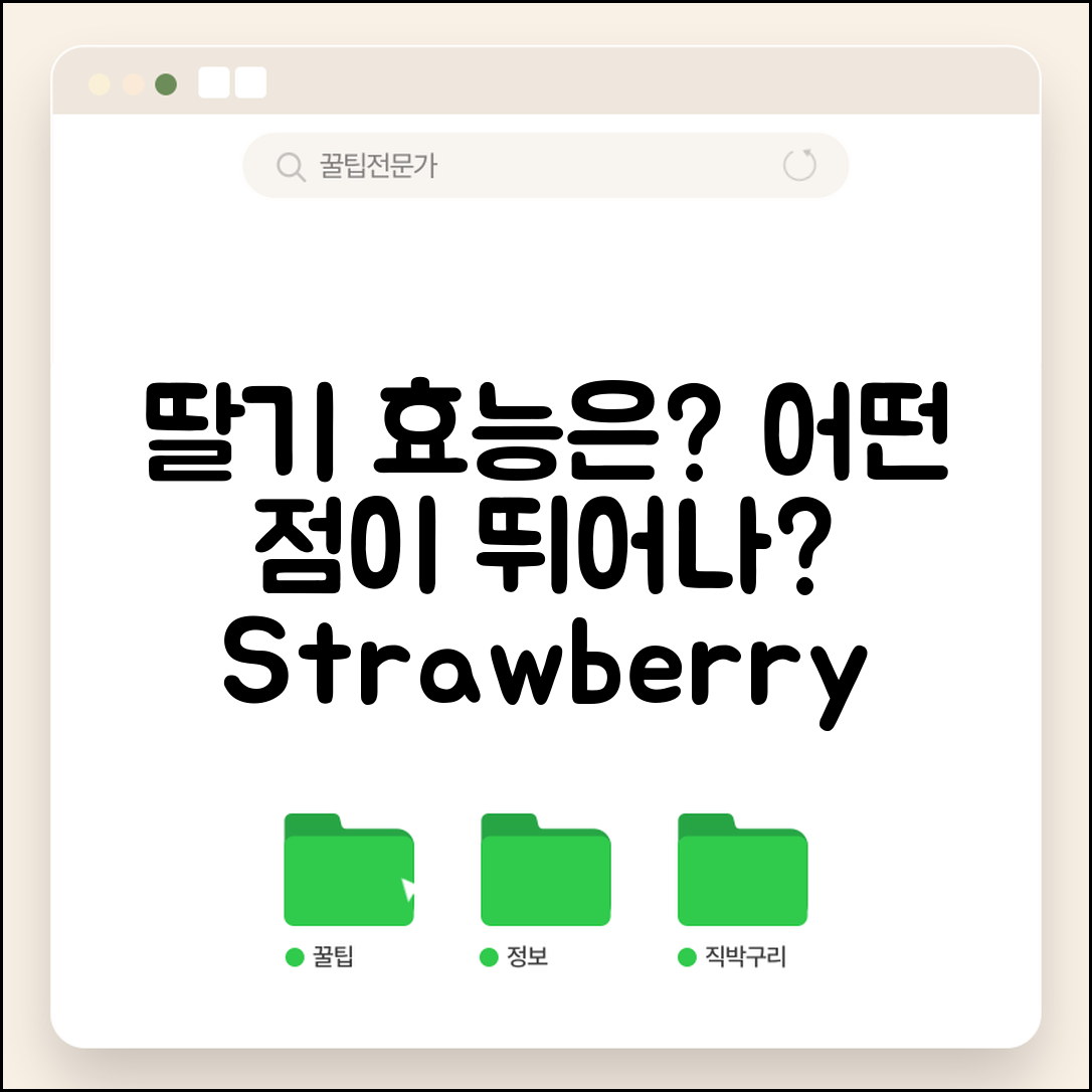 딸기효능, 어떤 점이 더 뛰어날까?