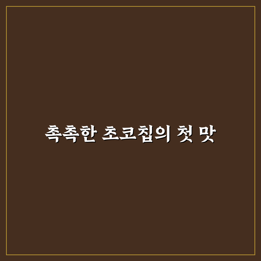 촉촉한 초코칩 발음 직접 해봤어요, 솔직후기 공개